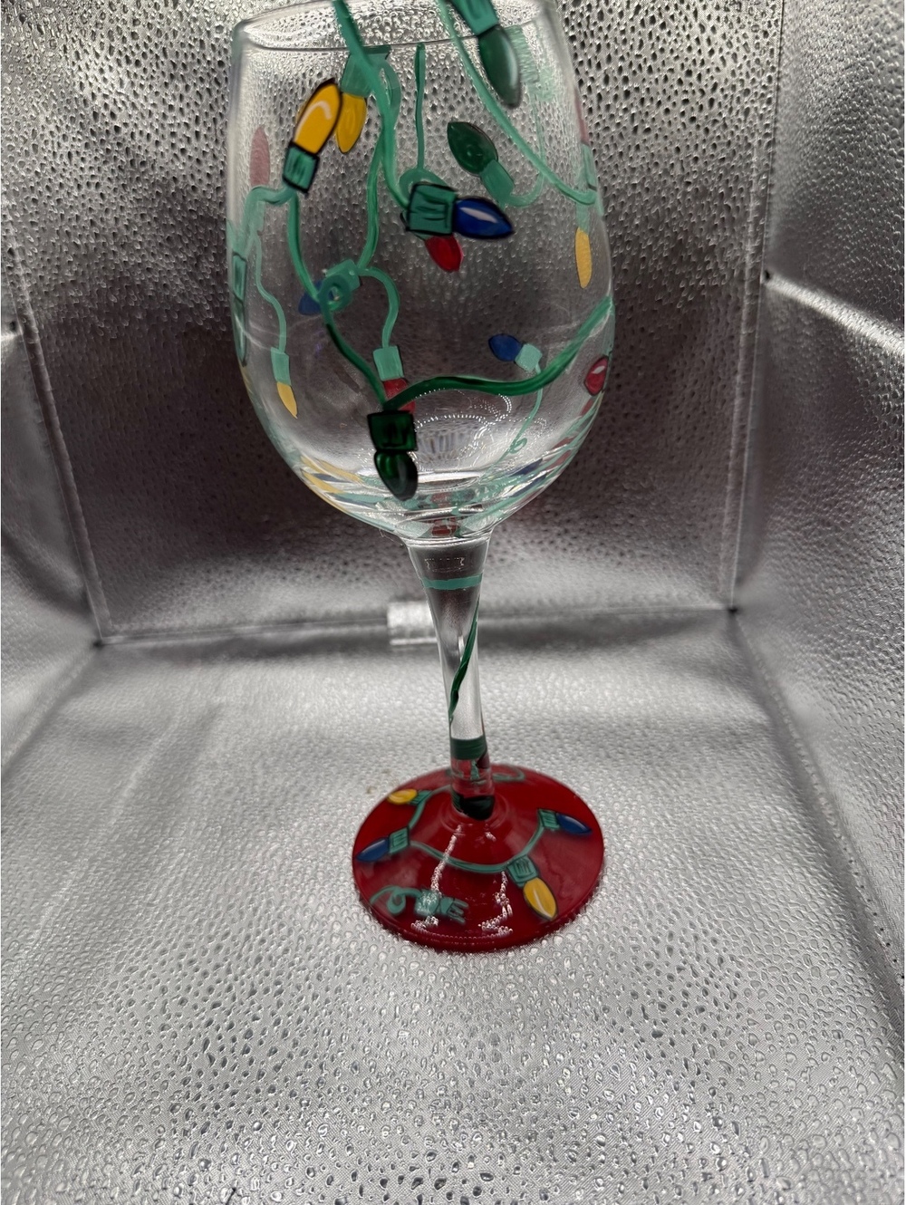 Lolita Hand Painted Electric Christmas Wine Glass